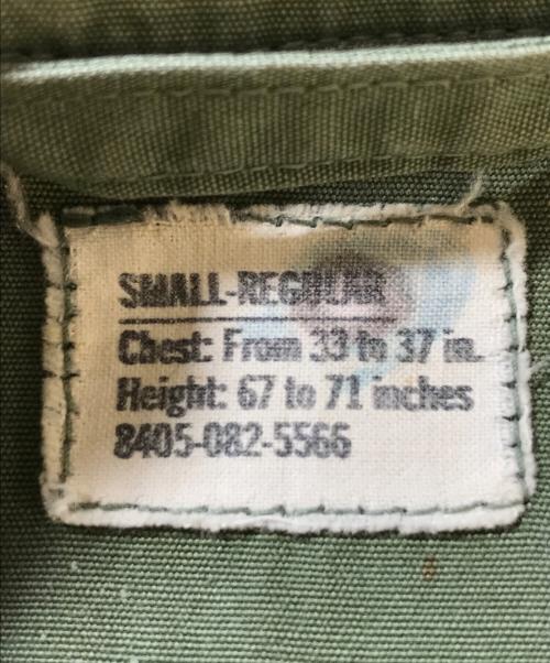 VINTAGE MILITARY（ヴィンテージ ミリタリー）VINTAGE MILITARY (ヴィンテージ ミリタリー) ジャングルファティーグジャケット カーキ サイズ:SIZE S-Rの古着・服飾アイテム