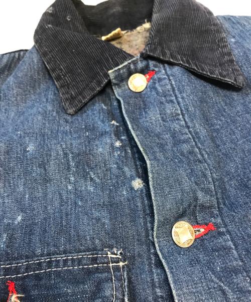 VINTAGE（ヴィンテージ）VINTAGE (ヴィンテージ) 裏地ブランケットデニムカバーオール インディゴ サイズ:表記なしの古着・服飾アイテム