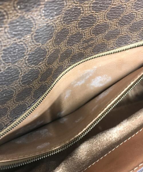 CELINE（セリーヌ）CELINE (セリーヌ) マカダム柄ショルダーバッグ ブラウン サイズ:表記なしの古着・服飾アイテム