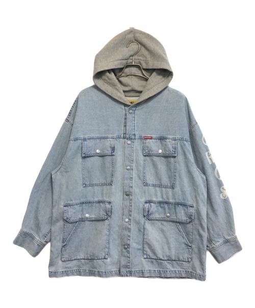 Hysteric Glamour（ヒステリックグラマー）Hysteric Glamour (ヒステリックグラマー) DOPEオーバーサイズ フーデッドデニムブルゾン インディゴ サイズ:FREEの古着・服飾アイテム