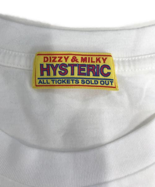 Hysteric Glamour（ヒステリックグラマー）Hysteric Glamour (ヒステリックグラマー) CLUB MEMBER ビッグTシャツ ホワイト サイズ:FREEの古着・服飾アイテム