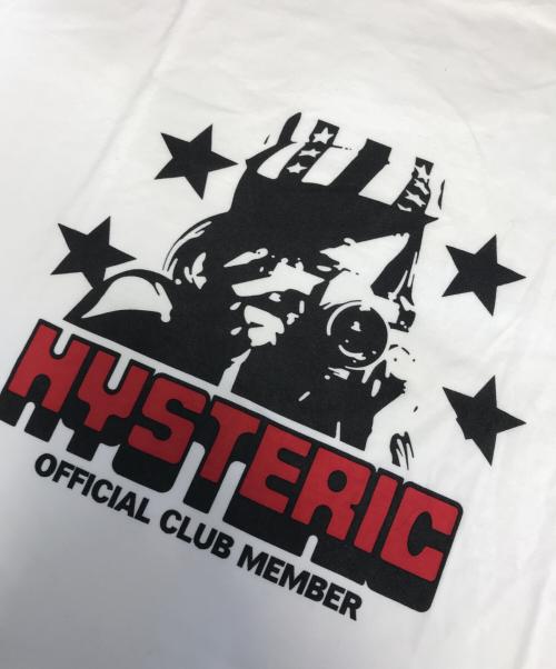 Hysteric Glamour（ヒステリックグラマー）Hysteric Glamour (ヒステリックグラマー) CLUB MEMBER ビッグTシャツ ホワイト サイズ:FREEの古着・服飾アイテム