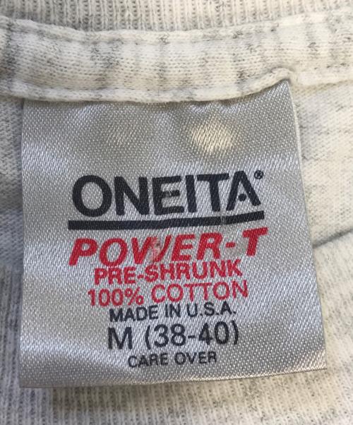 ONEITA（オニータ）ONEITA (オニータ) プリントTシャツ グレー サイズ:Ｍの古着・服飾アイテム