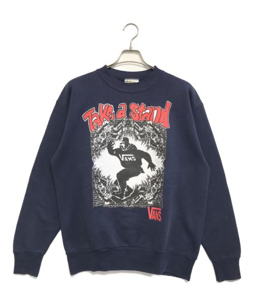 VANS（バンズ）VANS (バンズ) プリントスウェット ネイビー サイズ:Lの古着・服飾アイテム