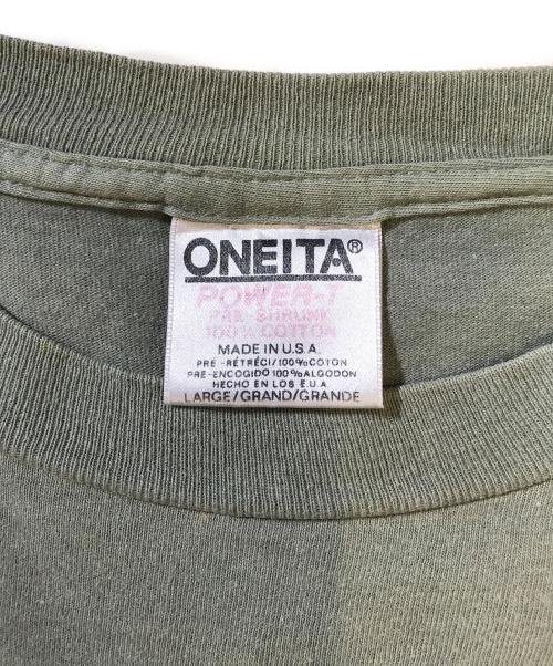 ONEITA（オニータ）ONEITA (オニータ) プリントTシャツ グリーン サイズ:LARGEの古着・服飾アイテム