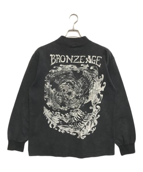 BRONZE AGE（ブロンズエイジ）BRONZE AGE (ブロンズエイジ) モックネックロングスリーブTシャツ ブラック サイズ:表記なしの古着・服飾アイテム