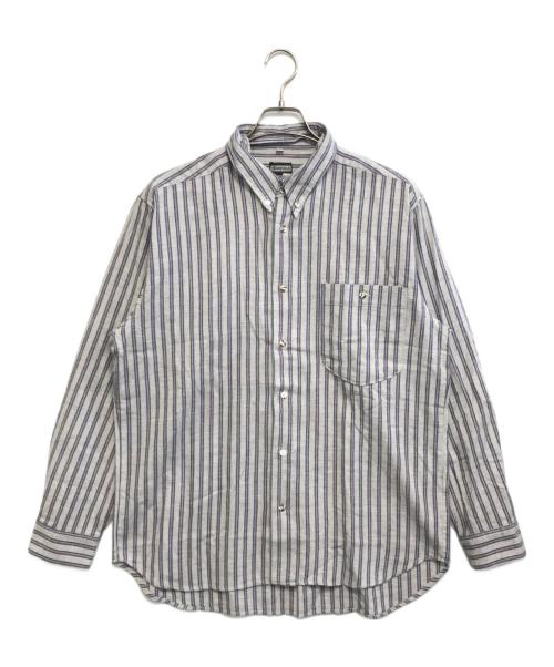 BONEVILLE（ボンネビル）BONEVILLE (ボンネビル) ストライプシャツ グレー サイズ:48の古着・服飾アイテム