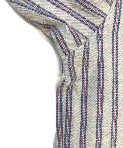 BONEVILLE（ボンネビル）BONEVILLE (ボンネビル) ストライプシャツ グレー サイズ:48の古着・服飾アイテム