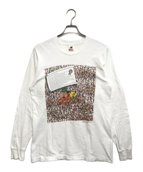 FRUIT OF THE LOOM（フルーツオブザルーム）FRUIT OF THE LOOM (フルーツオブザルーム) プリントカットソー ホワイト サイズ:Lの古着・服飾アイテム