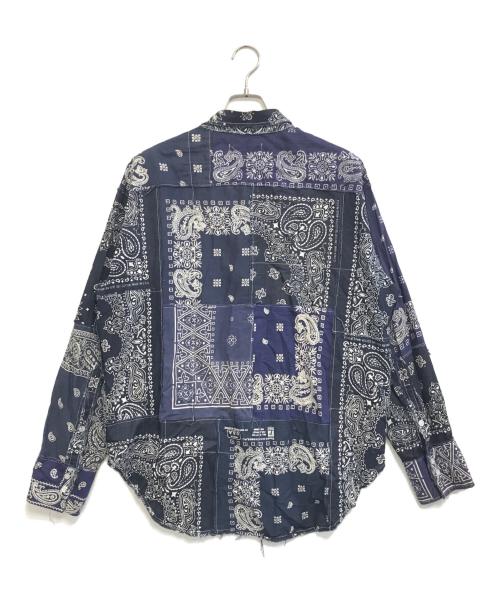 MIYAGIHIDETAKA（ミヤギヒデタカ）MIYAGIHIDETAKA (ミヤギヒデタカ) BANDANA shirt ネイビー サイズ:FREEの古着・服飾アイテム