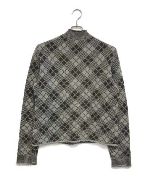 DRIES VAN NOTEN（ドリスヴァンノッテン）DRIES VAN NOTEN (ドリスヴァンノッテン) アーガイルニット グレー サイズ:Ｍの古着・服飾アイテム