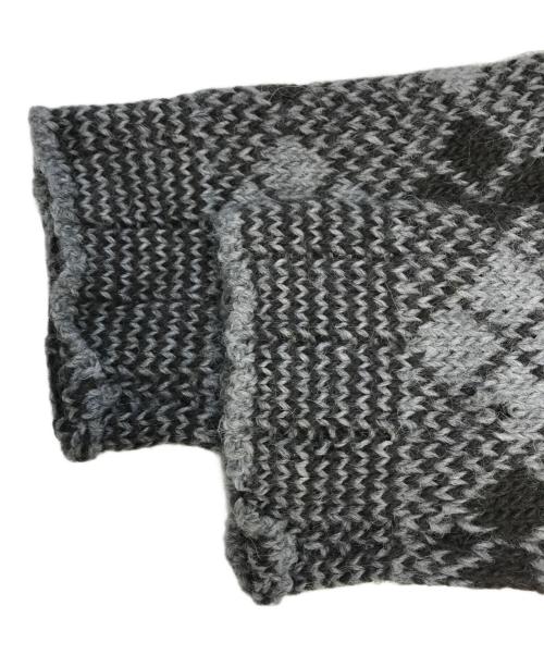 DRIES VAN NOTEN（ドリスヴァンノッテン）DRIES VAN NOTEN (ドリスヴァンノッテン) アーガイルニット グレー サイズ:Ｍの古着・服飾アイテム
