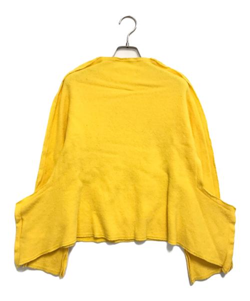 COMME des GARCONS（コムデギャルソン）COMME des GARCONS (コムデギャルソン) フラワー刺繍変形ニット イエロー サイズ:XSの古着・服飾アイテム