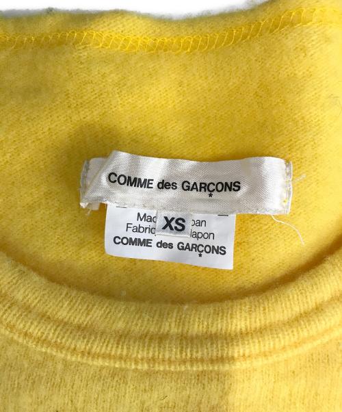 COMME des GARCONS（コムデギャルソン）COMME des GARCONS (コムデギャルソン) フラワー刺繍変形ニット イエロー サイズ:XSの古着・服飾アイテム