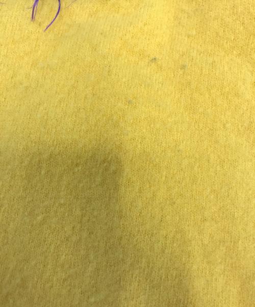 COMME des GARCONS（コムデギャルソン）COMME des GARCONS (コムデギャルソン) フラワー刺繍変形ニット イエロー サイズ:XSの古着・服飾アイテム