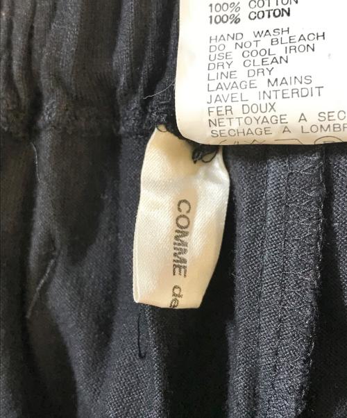 COMME des GARCONS（コムデギャルソン）COMME des GARCONS (コムデギャルソン) 80'sコットンワイドパンツ ブラック サイズ:表記なしの古着・服飾アイテム