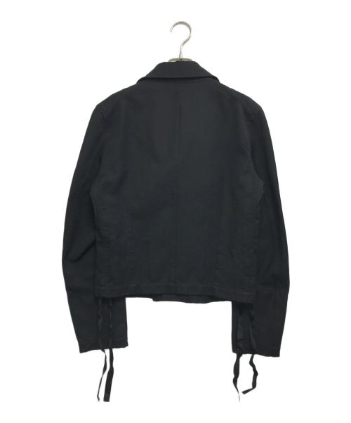 BLACK COMME des GARCONS（ブラックコムデギャルソン）BLACK COMME des GARCONS (ブラックコムデギャルソン) ポリ縮絨ライダースジャケット ブラック サイズ:Sの古着・服飾アイテム