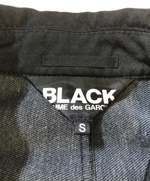 BLACK COMME des GARCONS（ブラックコムデギャルソン）BLACK COMME des GARCONS (ブラックコムデギャルソン) ポリ縮絨ライダースジャケット ブラック サイズ:Sの古着・服飾アイテム