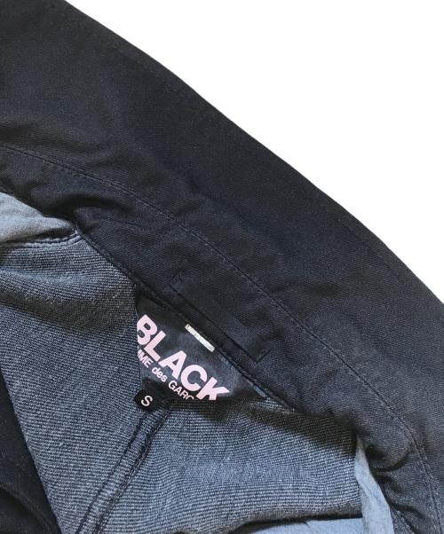 BLACK COMME des GARCONS（ブラックコムデギャルソン）BLACK COMME des GARCONS (ブラックコムデギャルソン) ポリ縮絨ライダースジャケット ブラック サイズ:Sの古着・服飾アイテム