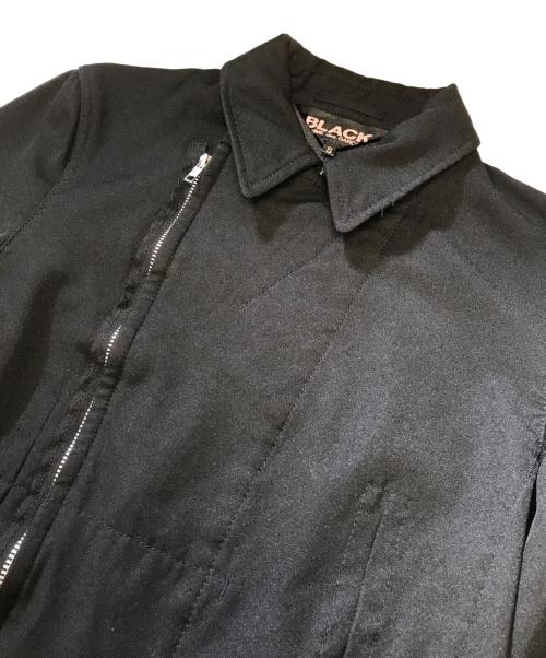 BLACK COMME des GARCONS（ブラックコムデギャルソン）BLACK COMME des GARCONS (ブラックコムデギャルソン) ポリ縮絨ライダースジャケット ブラック サイズ:Sの古着・服飾アイテム