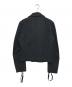 BLACK COMME des GARCONS (ブラックコムデギャルソン) ポリ縮絨ライダースジャケット ブラック サイズ:S：35000円