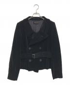 COMME des GARCONSコムデギャルソン）の古着「00's ベルベットジャケット」｜ブラック