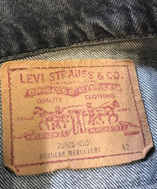 LEVI'S（リーバイス）LEVI'S (リーバイス) 先染めブラックデニムジャケット ブラック サイズ:42の古着・服飾アイテム