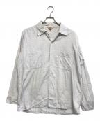 Gentryジェントリ）の古着「レーヨン混オープンカラーシャツ」｜ライトグレー