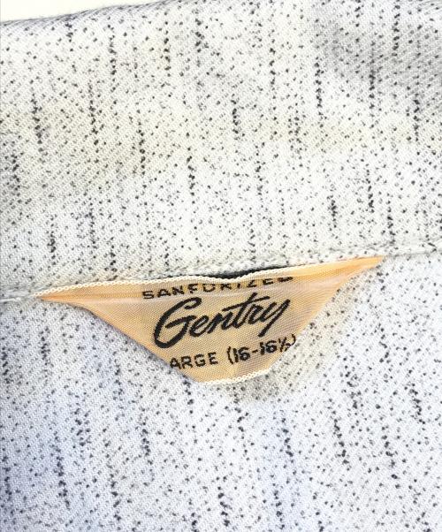 Gentry（ジェントリ）Gentry (ジェントリ) レーヨン混オープンカラーシャツ ライトグレー サイズ:16の古着・服飾アイテム