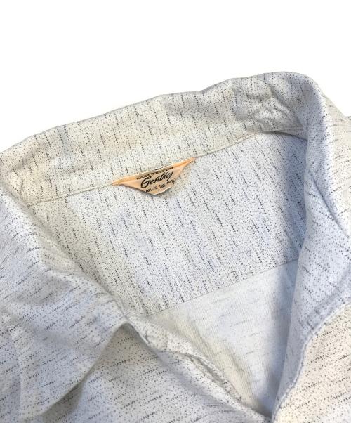 Gentry（ジェントリ）Gentry (ジェントリ) レーヨン混オープンカラーシャツ ライトグレー サイズ:16の古着・服飾アイテム