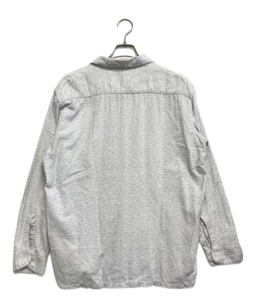 Gentry（ジェントリ）Gentry (ジェントリ) レーヨン混オープンカラーシャツ ライトグレー サイズ:16の古着・服飾アイテム