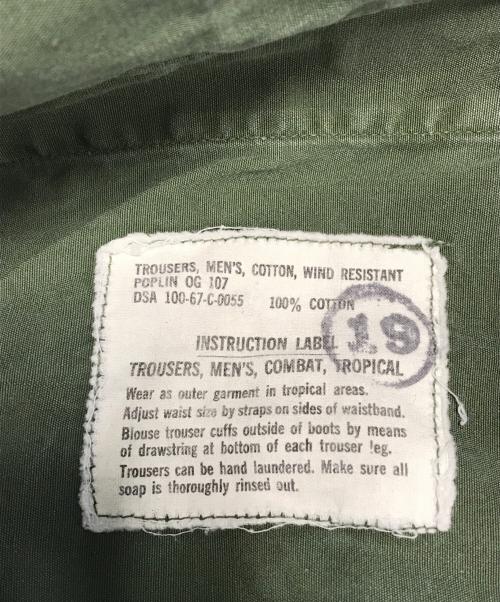 VINTAGE MILITARY（ヴィンテージ ミリタリー）VINTAGE MILITARY (ヴィンテージ ミリタリー) US ARMY 3thジャングルファティーグパンツ カーキ サイズ:M-Rの古着・服飾アイテム