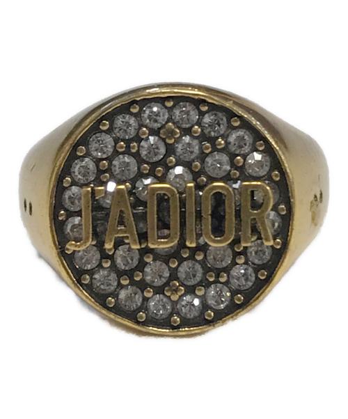 Christian Dior（クリスチャン ディオール）Christian Dior (クリスチャン ディオール) J'ADIOR engraved signet ring ゴールド サイズ:Lの古着・服飾アイテム