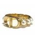 Christian Dior（クリスチャン ディオール）の古着「CD PETIT Crystal & Metal Ring」｜ゴールド