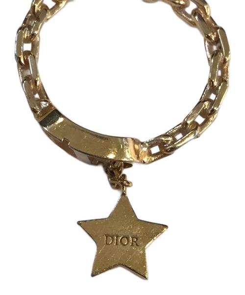 Christian Dior（クリスチャン ディオール）Christian Dior (クリスチャン ディオール) ラインストーンダブルフィンガーリング ゴールド サイズ:Lの古着・服飾アイテム