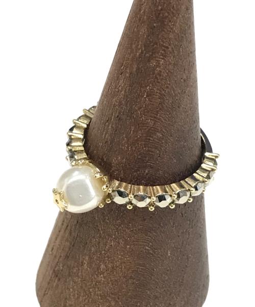 Christian Dior（クリスチャン ディオール）Christian Dior (クリスチャン ディオール) Pearl & Star Ring ゴールド サイズ:表記なしの古着・服飾アイテム