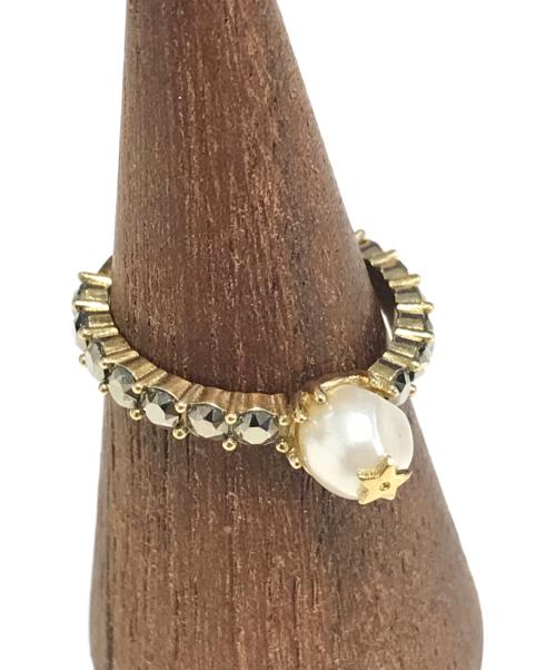 Christian Dior（クリスチャン ディオール）Christian Dior (クリスチャン ディオール) Pearl & Star Ring ゴールド サイズ:表記なしの古着・服飾アイテム