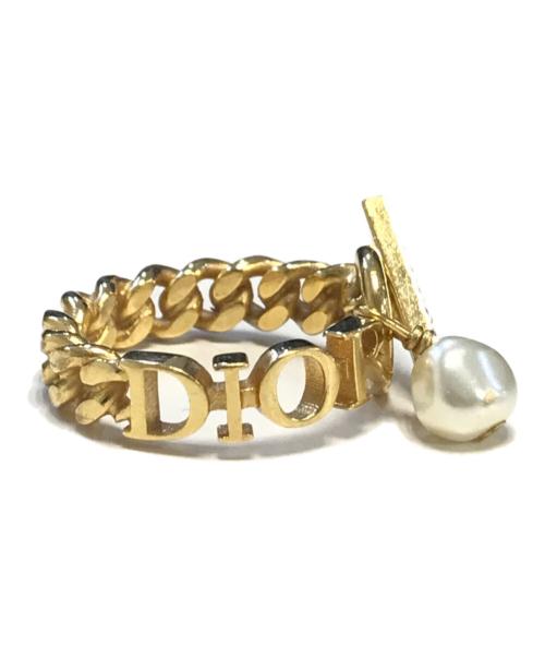 Christian Dior（クリスチャン ディオール）Christian Dior (クリスチャン ディオール) Gryphon & Pearl・Star Ring ゴールド サイズ:Lの古着・服飾アイテム