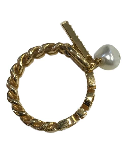 Christian Dior（クリスチャン ディオール）Christian Dior (クリスチャン ディオール) Gryphon & Pearl・Star Ring ゴールド サイズ:Lの古着・服飾アイテム