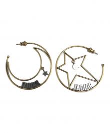 Christian Dior（クリスチャン ディオール）の古着「Stars＆Moon Hoop Earrings」｜ゴールド