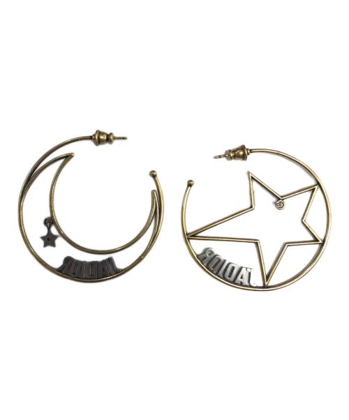 Christian Dior（クリスチャン ディオール）Christian Dior (クリスチャン ディオール) Stars＆Moon Hoop Earrings ゴールド サイズ:表記なしの古着・服飾アイテム