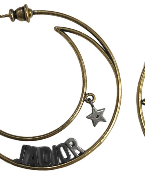 Christian Dior（クリスチャン ディオール）Christian Dior (クリスチャン ディオール) Stars＆Moon Hoop Earrings ゴールド サイズ:表記なしの古着・服飾アイテム