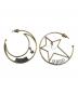Christian Dior（クリスチャン ディオール）の古着「Stars＆Moon Hoop Earrings」｜ゴールド