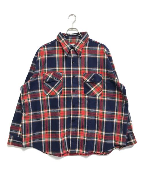 BIG MIKE（ビックマイク）BIG MIKE (ビックマイク) チェックネルシャツ ネイビー サイズ:4XLの古着・服飾アイテム
