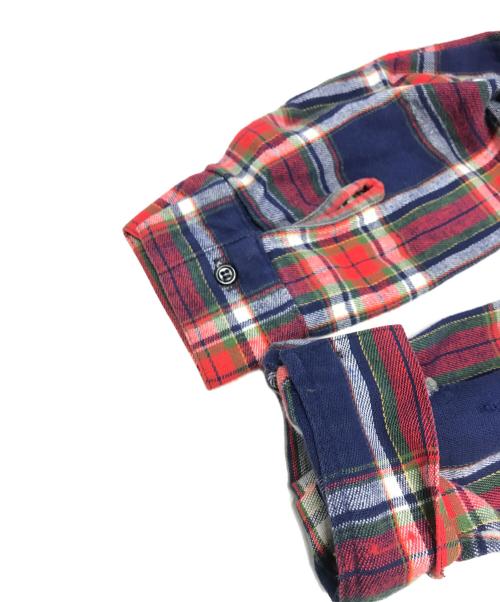 BIG MIKE（ビックマイク）BIG MIKE (ビックマイク) チェックネルシャツ ネイビー サイズ:4XLの古着・服飾アイテム