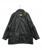 Timberlandティンバーランド）の古着「レザージャケット」｜ブラック