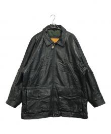 Timberland（ティンバーランド）の古着「レザージャケット」｜ブラック