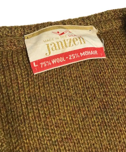 JANTZEN（ジャンセン）JANTZEN (ジャンセン) モヘア混カーディガン ブラウン サイズ:Ⅼの古着・服飾アイテム