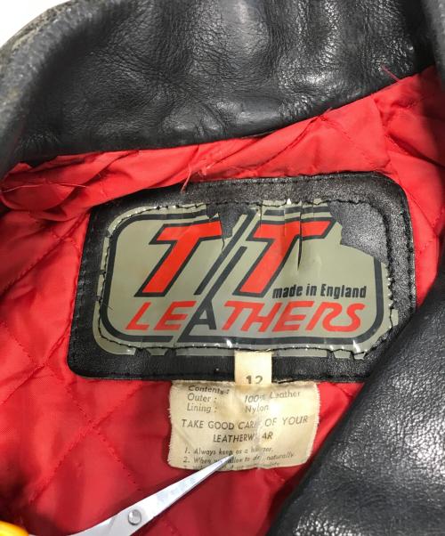 TT LEATHERS（ティティレザー）TT LEATHERS (ティティレザー) ライダースジャケット ブラック サイズ:Lの古着・服飾アイテム