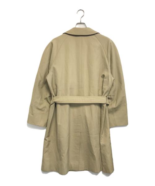 LANVIN（ランバン）LANVIN (ランバン) パイピングレザーステンカラーコート ベージュ サイズ:R50の古着・服飾アイテム